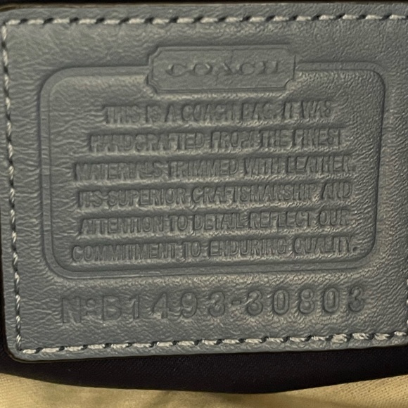 Coach purse. Rare fabric print. Leather and brass. EUC. No flaws. Pockets! - Picture 6 of 10